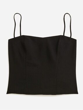 J.Crew Sweetheart Satin Bustier Top in Drapey Crepe